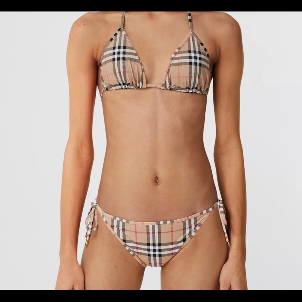 Burberry Vintage Check Triangle Bikini - size S
